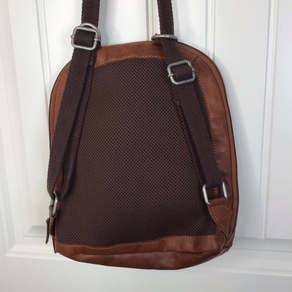 Jack Georges Leather Voyager 4 Way Backpack in Brown. - Picture 7 of 13
